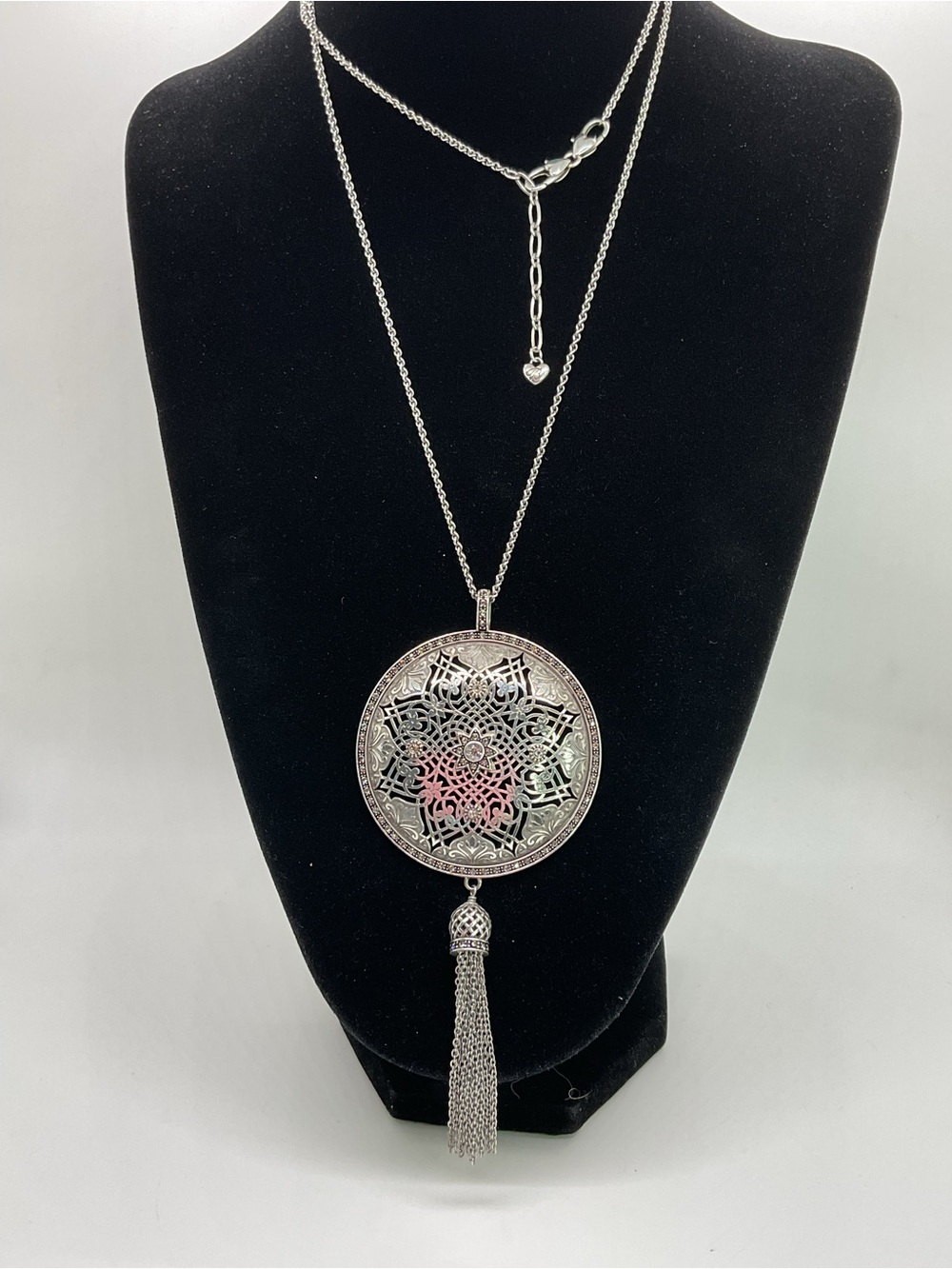 Brighton Sahuri Filigree Medallion Necklace with Tassel
